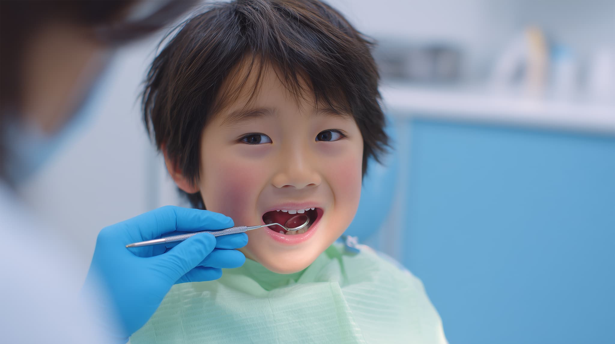 床矯正の治療をする適齢期の子ども