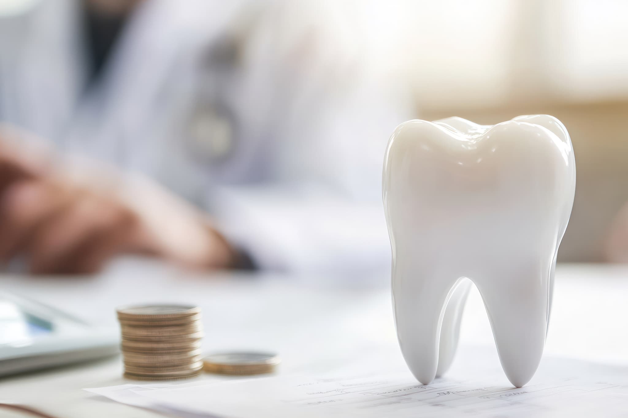 ホワイトニングの費用を支払うイメージ