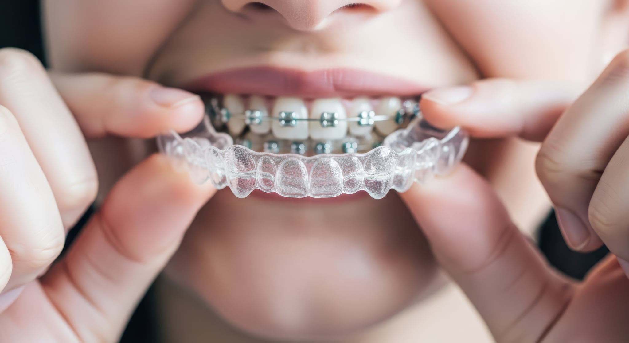 ワイヤー矯正やマウスピースで悪い歯並びを治すイメージ